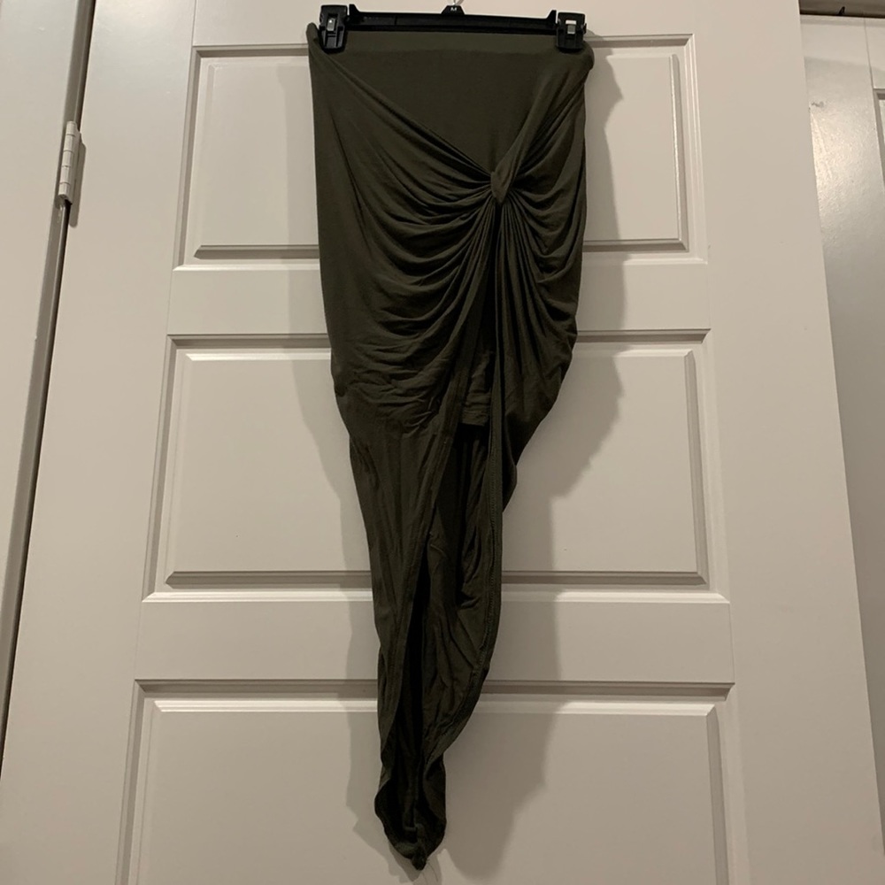 Olive green skirt